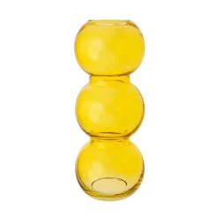 Jarrón de Vidrio Amarillo Decorativo 22,5 cm
