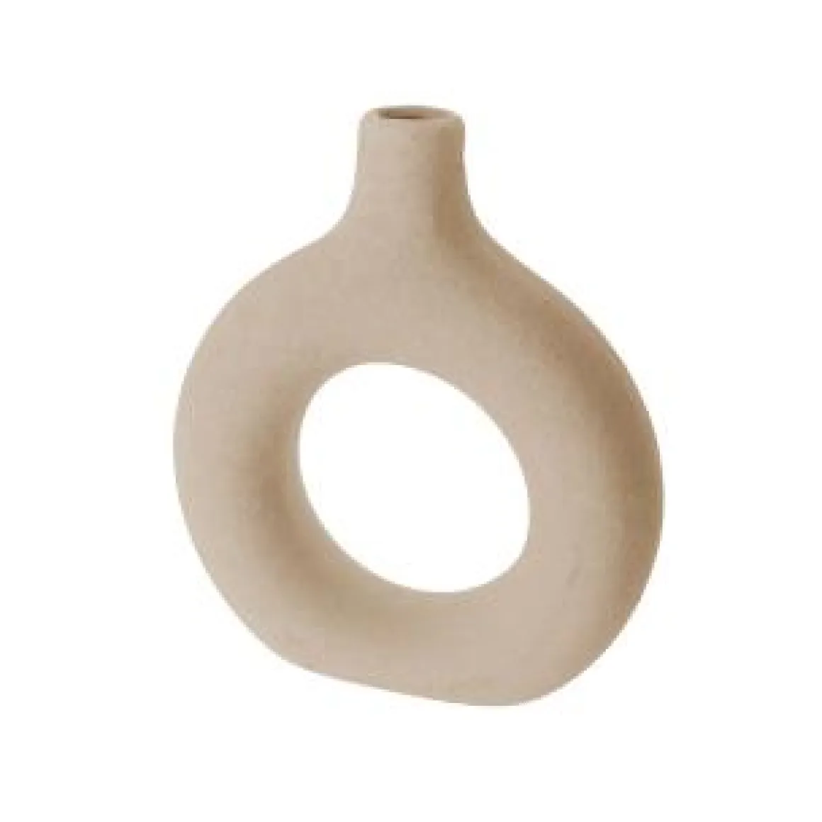 Jarron Loza Circulo Beige