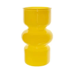 Jarron vidrio lacado maika amarillo