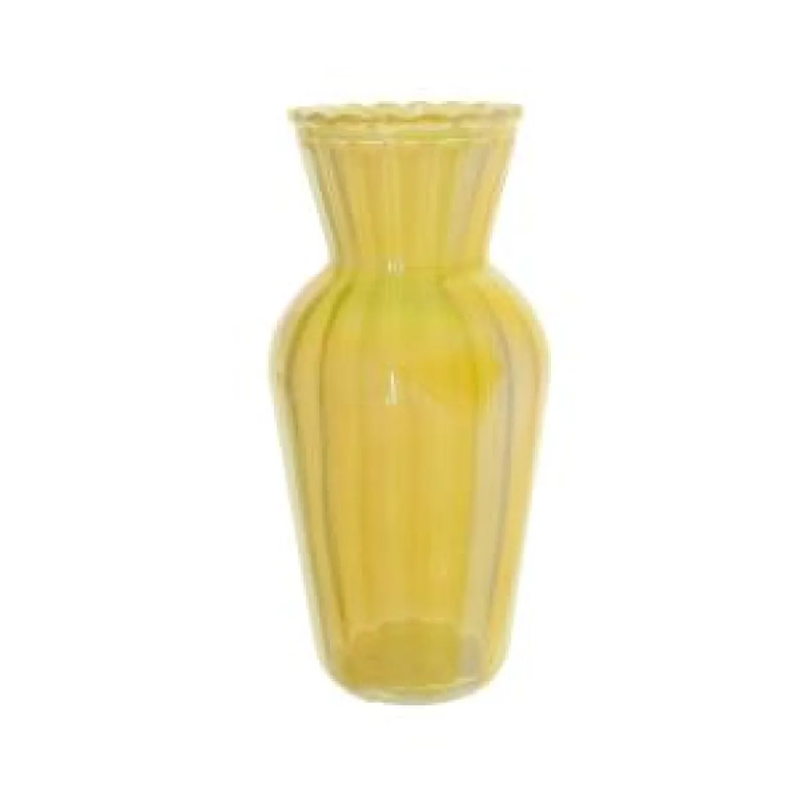 Jarron vidrio lacado selly amarillo