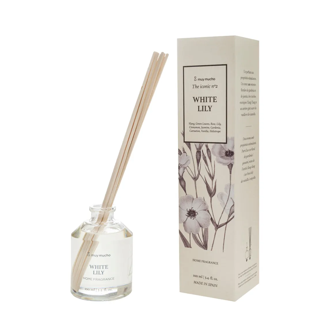 Mikado White Lily - Difusor en Sticks