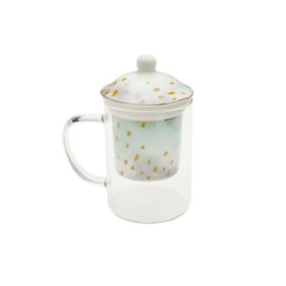 Mug infusiones cristal 12x8x14,5 300ml bloom turquesa