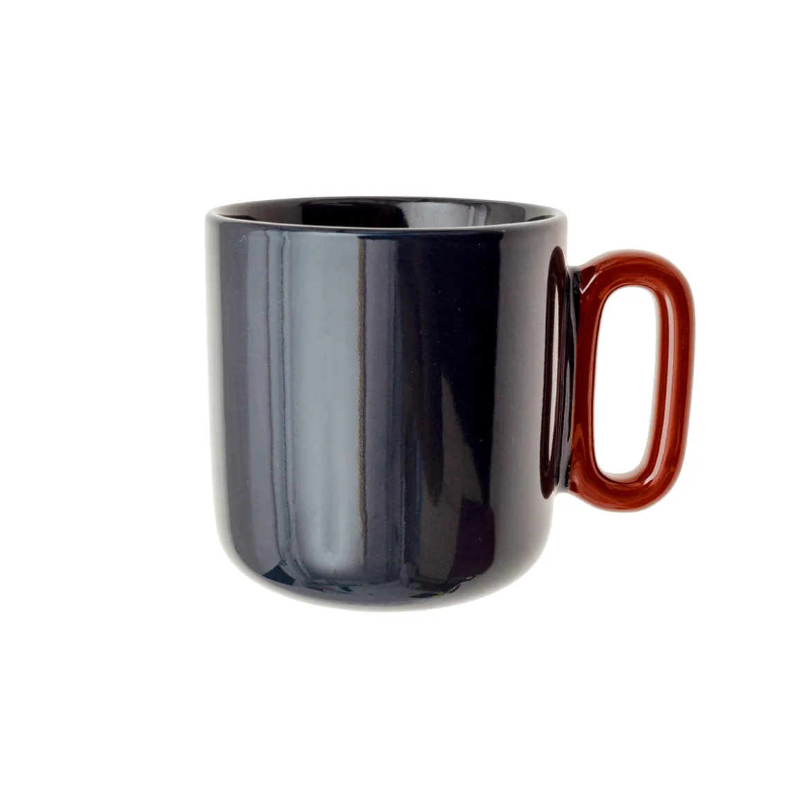 Mug 360 ml Azul y Marrón