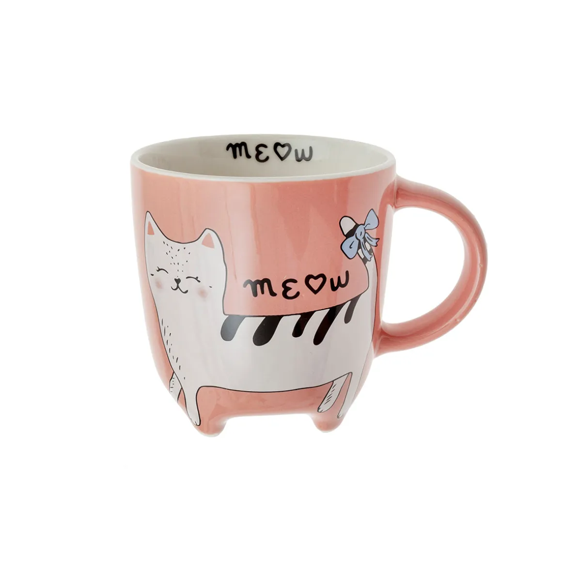 Mug porcelana gato/perro rosa