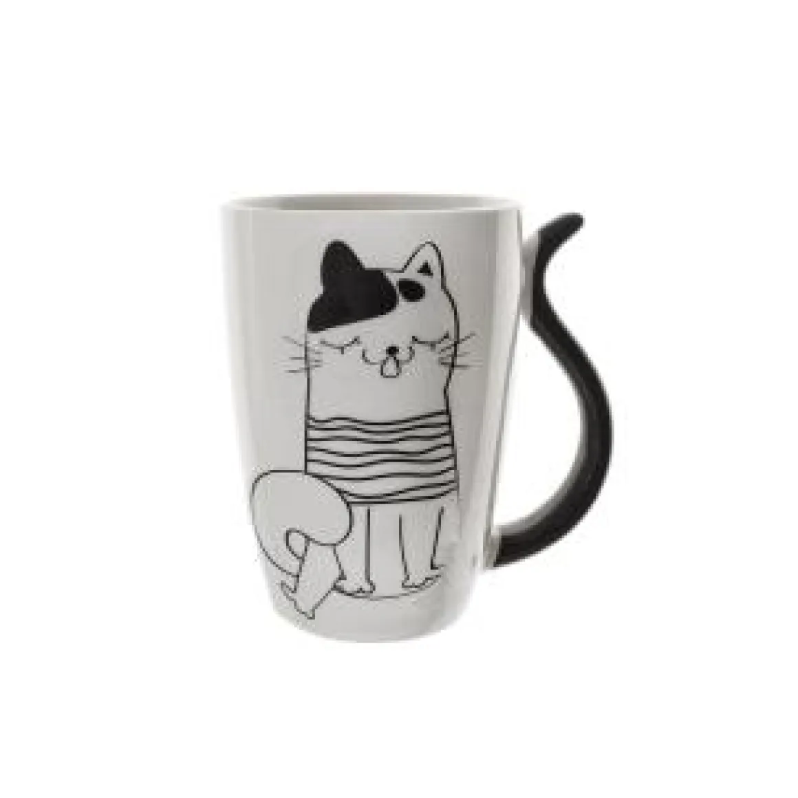 Mug porcelana gato rallas ojos cerrados