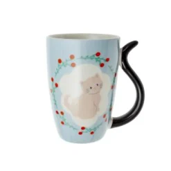 Mug porcelana gatos azul