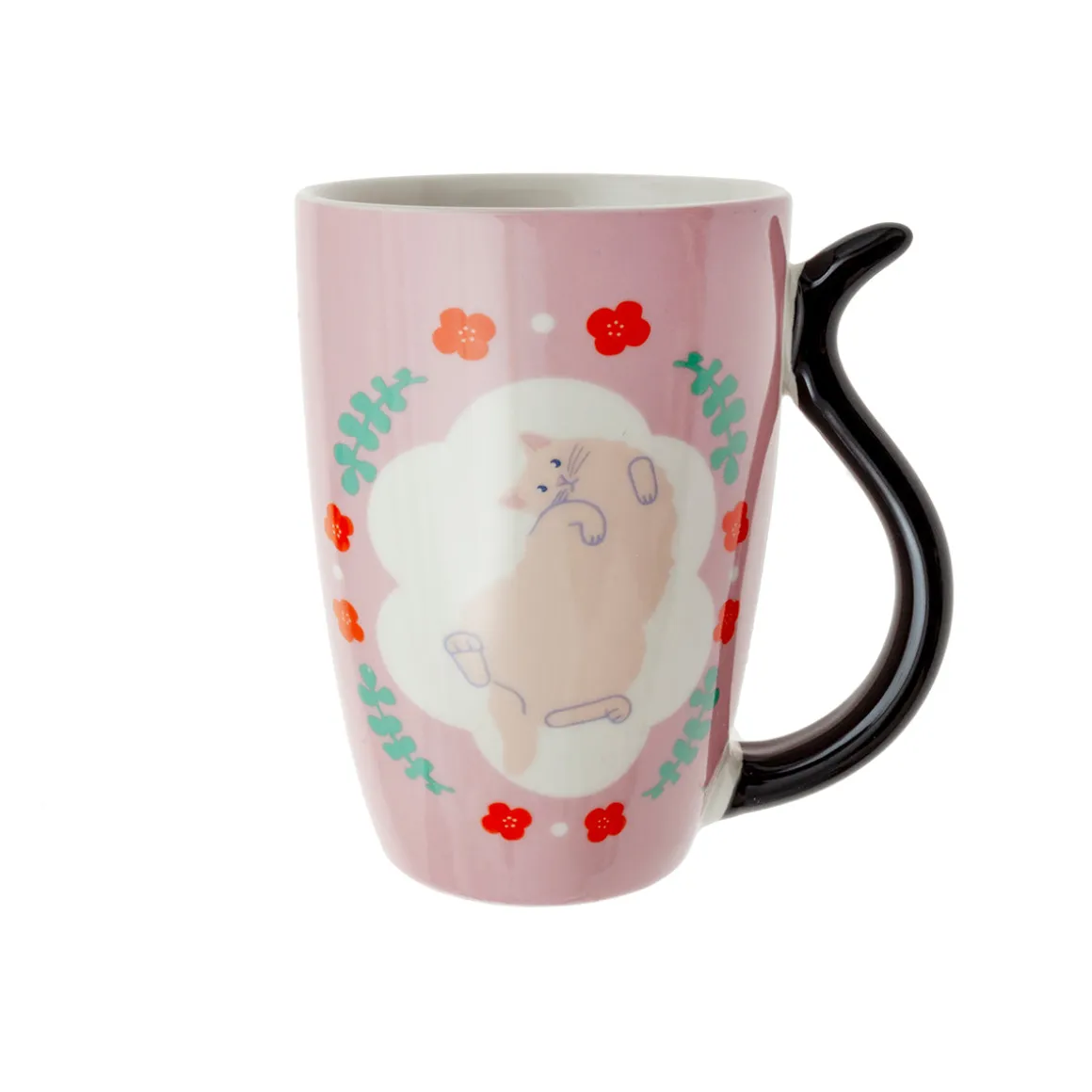 Mug porcelana gatos rosa
