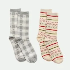 Pack 2 calcetines jacquard y cuadros