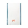 Pack de 2 Paños de Cocina Azul con Bordado Cangrejo 40 x 60 cm