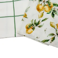 Pack de 2 Paños de Cocina de Algodón Amarillo