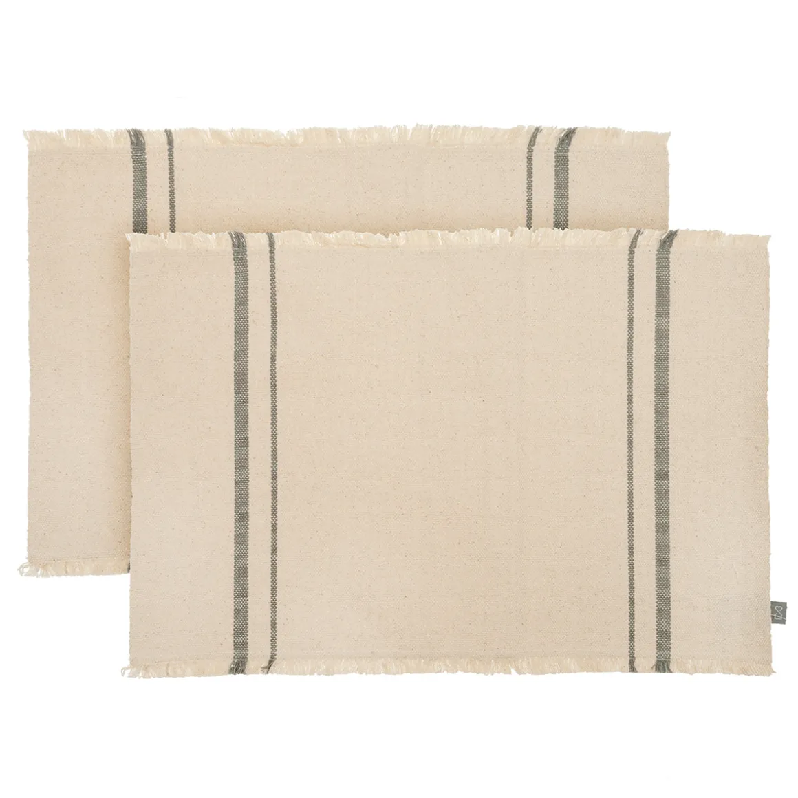 Pack de 2 Salvamanteles de Algodón Gris 30 x 45 cm