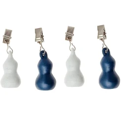 Pack de 4 Sujeta Manteles Blanco y Azul