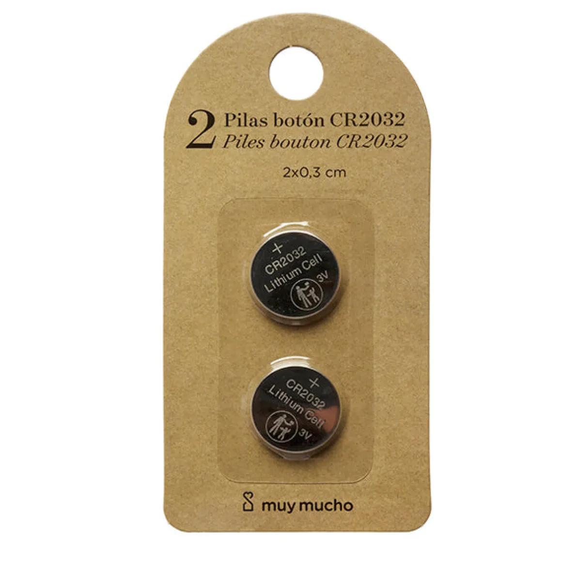Pack 2 pilas botón cr2032