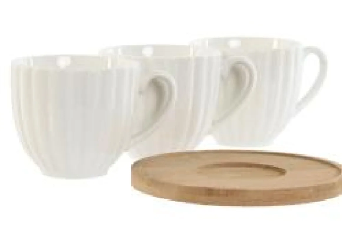 Pack 6 tazas café c/plato