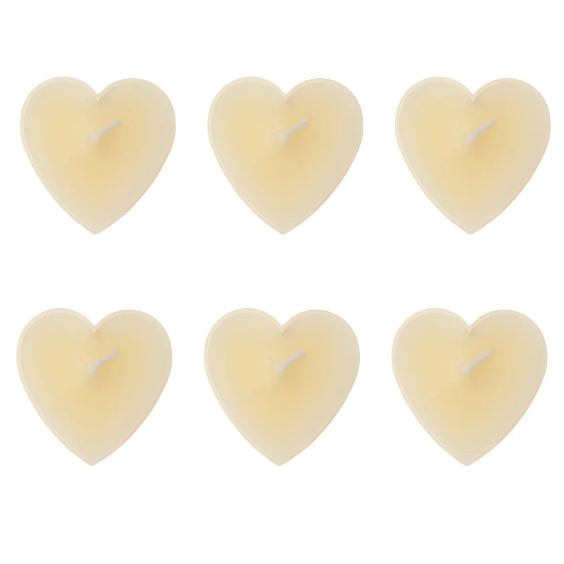 Pack 6 velas té corazón