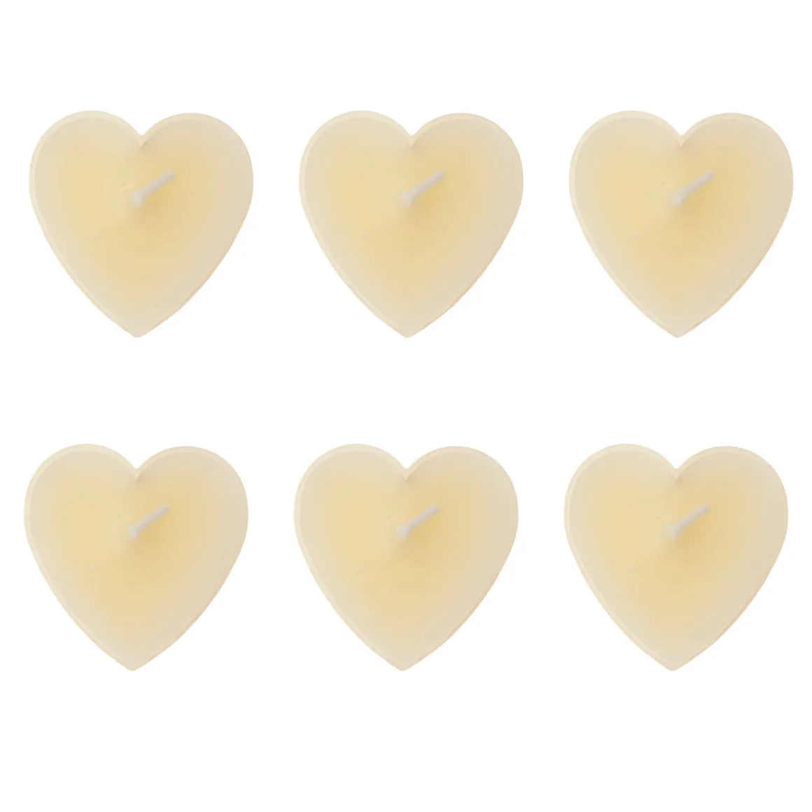 Pack 6 velas té corazón