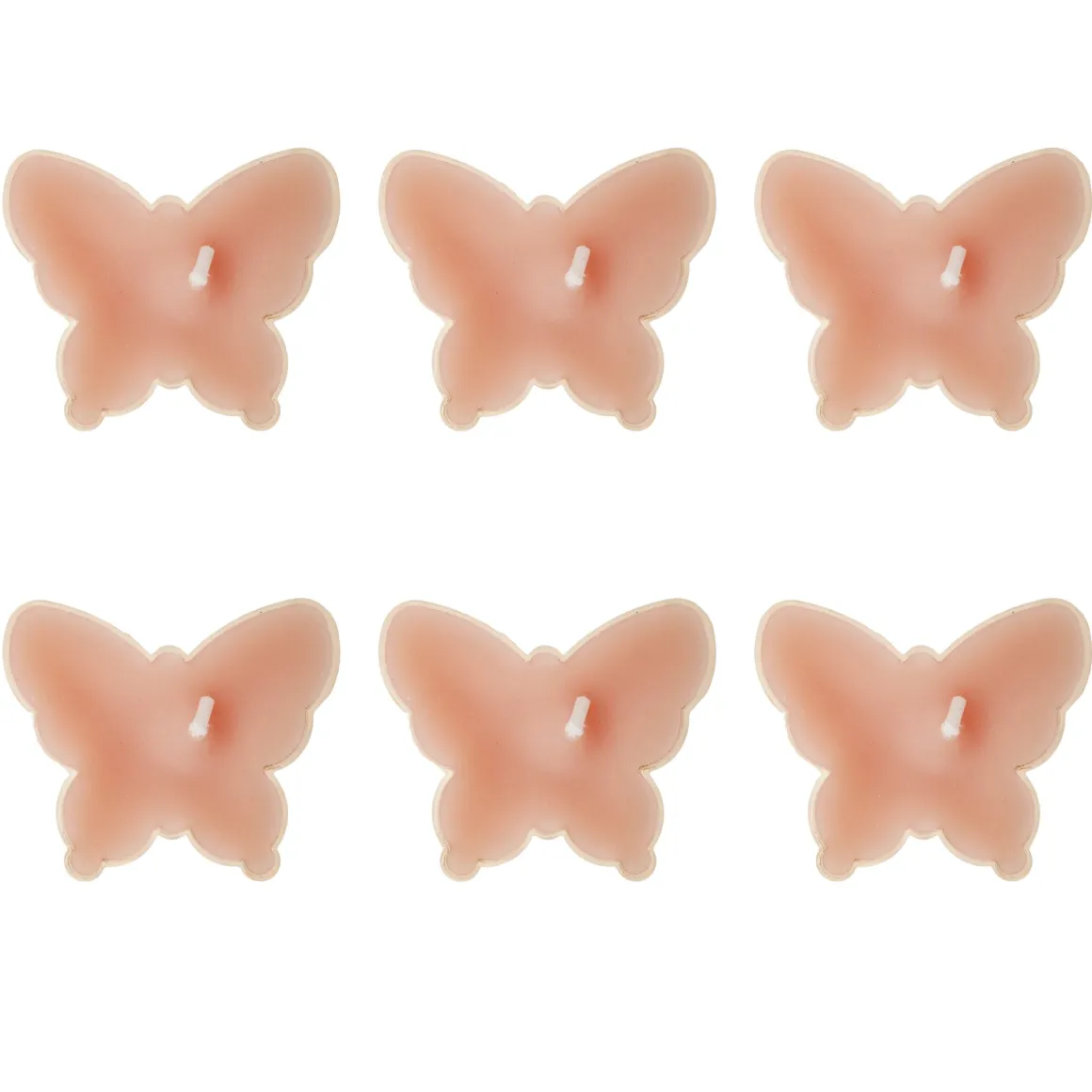 Pack 6 velas té mariposas