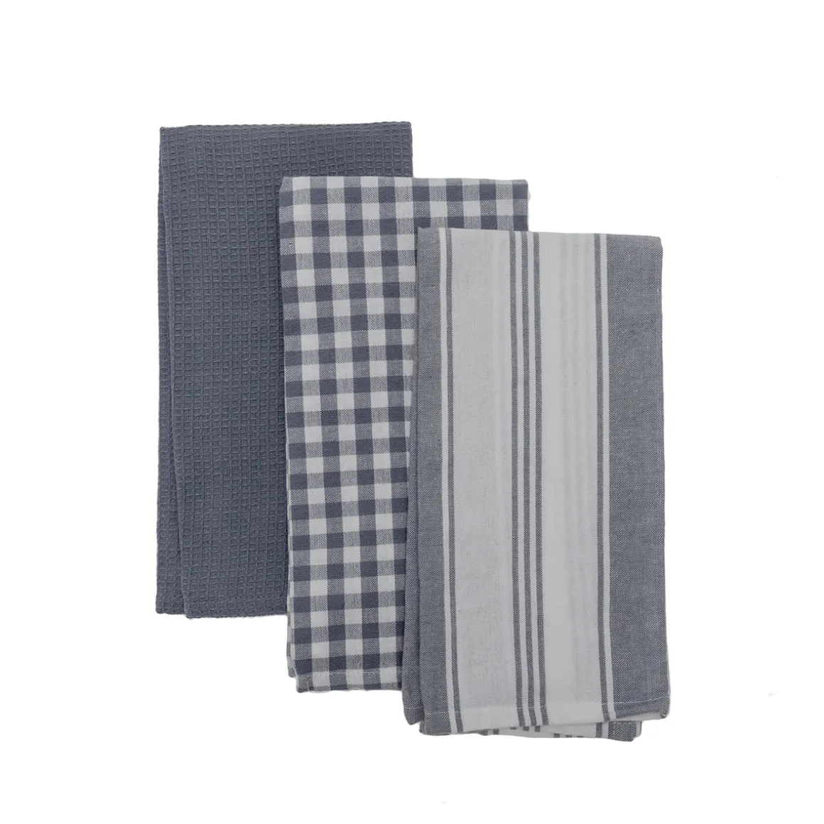 Paños de Cocina Gris Pack 3 Unidades 40x60 cm