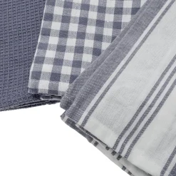 Paños de Cocina Gris Pack 3 Unidades 40x60 cm