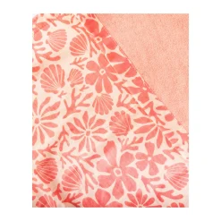 Plaid de Algodón Rosa con Estampado Floral 100 x 180 cm