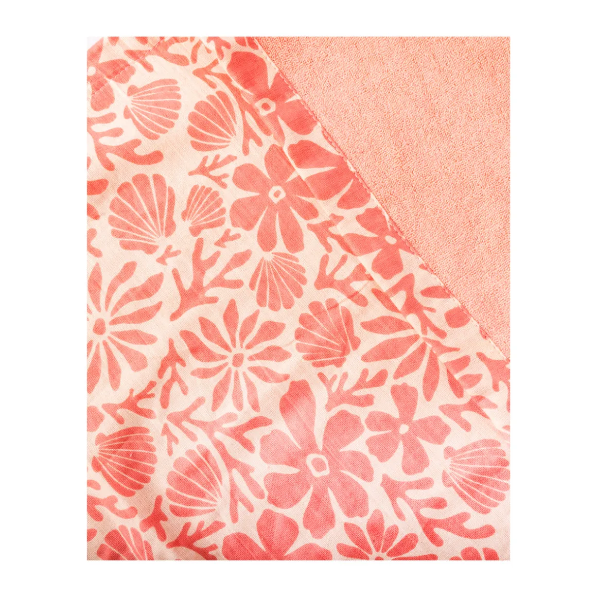 Plaid de Algodón Rosa con Estampado Floral 100 x 180 cm