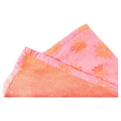 Plaid de Algodón Rosa con Motivo Solar 100 x 180 cm