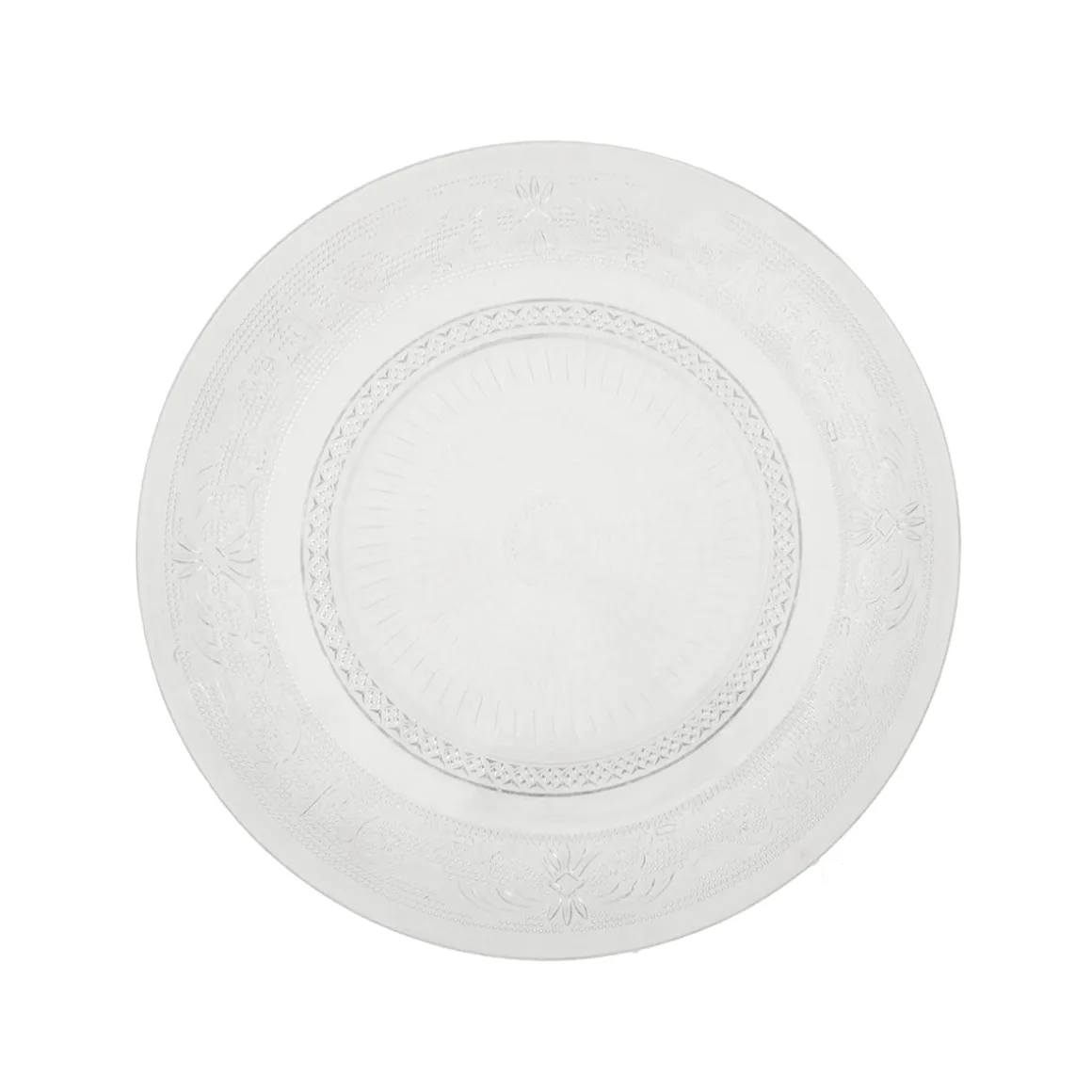 Plato de Cristal Transparente 25 cm