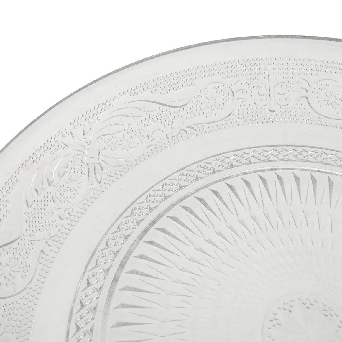 Plato de Cristal Transparente 25 cm
