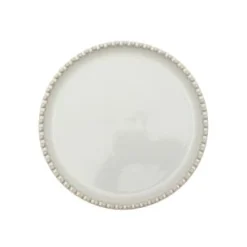 Plato gres blanco