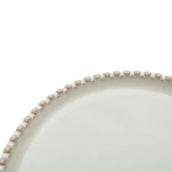 Plato gres blanco