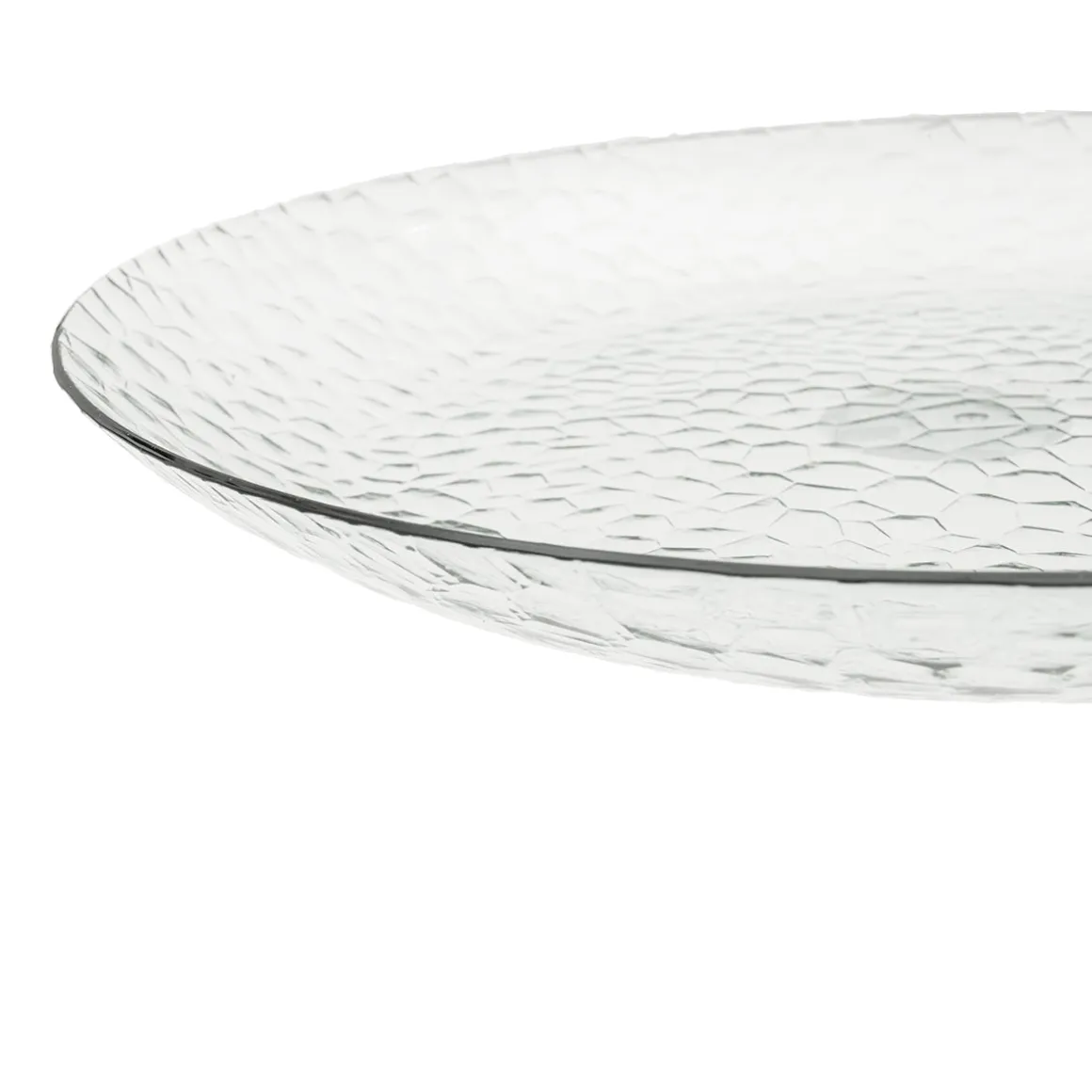 Plato Llano Organic Transparente Acrílico 28 cm