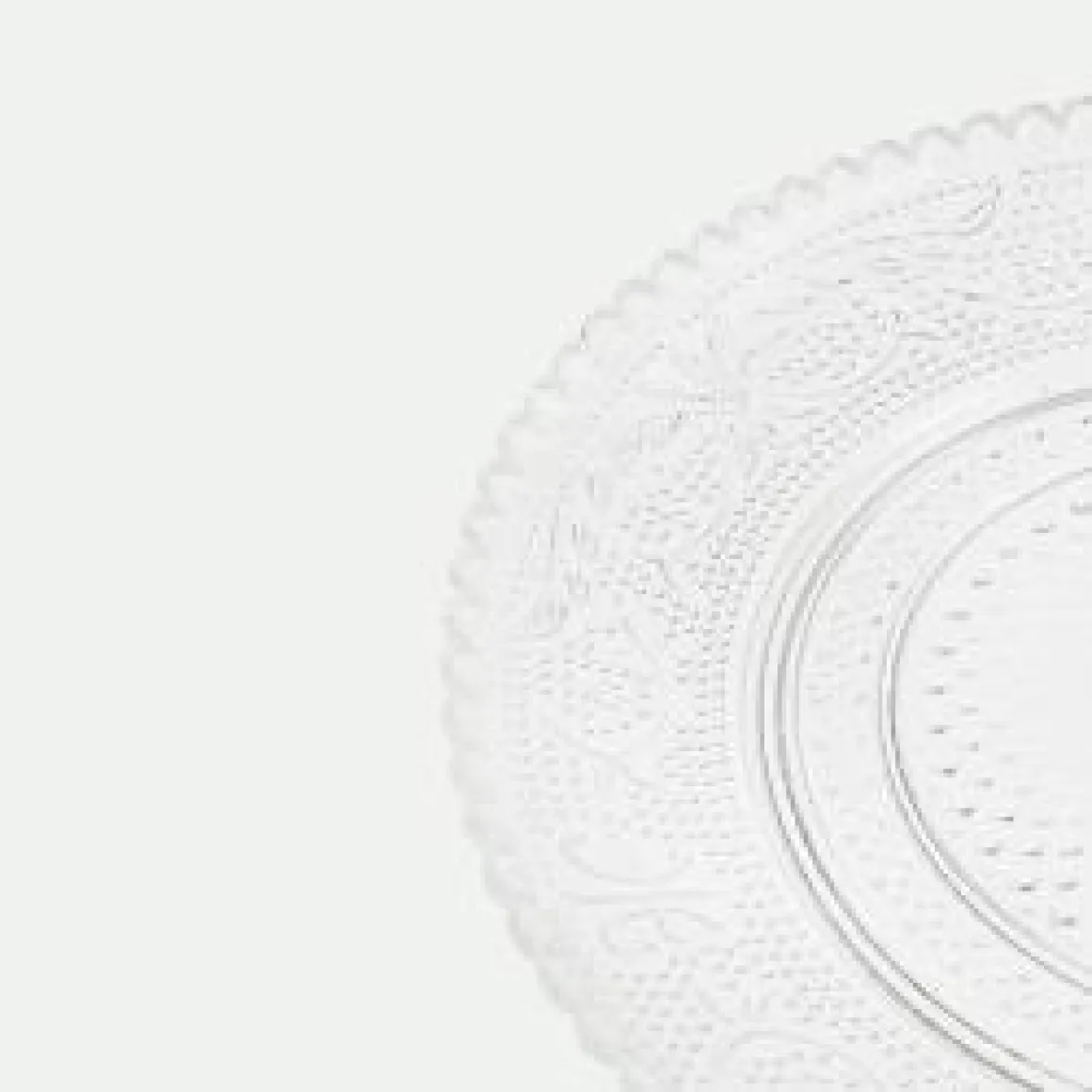 Plato postre cristal relieve