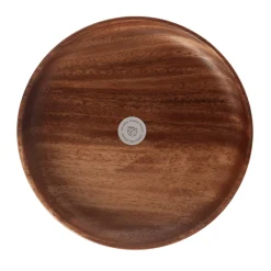 Plato postre madera acacia