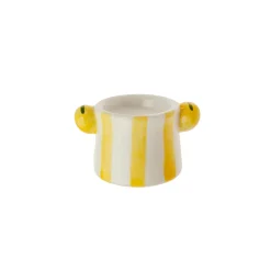 Portavela Limón Cerámico Amarillo 8,2 cm