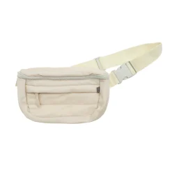 Riñonera Beige Acolchada 25 × 8 × 14 cm