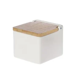 Salero cocina c/tapa de bambú