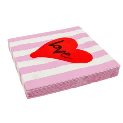Servilleta papel corazón love