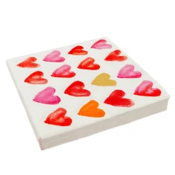 Servilleta papel corazones de colores