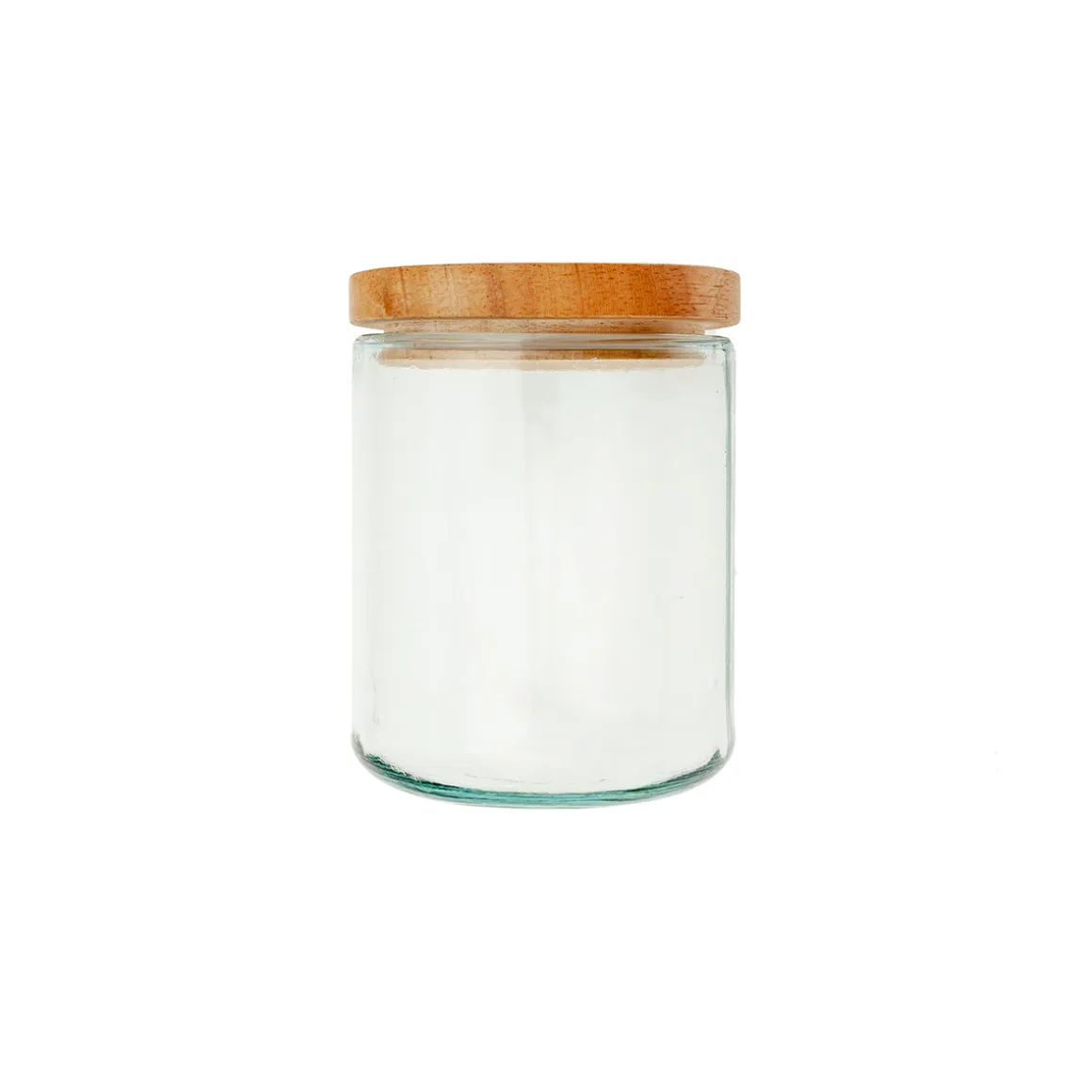 TARRO DE VIDRIO CON TAPA DE MADERA None