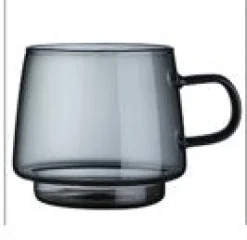 Taza borosilicato apilable