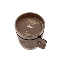 Vaso vela amber spice&orange 10x8x8,5cm 160gr ma.