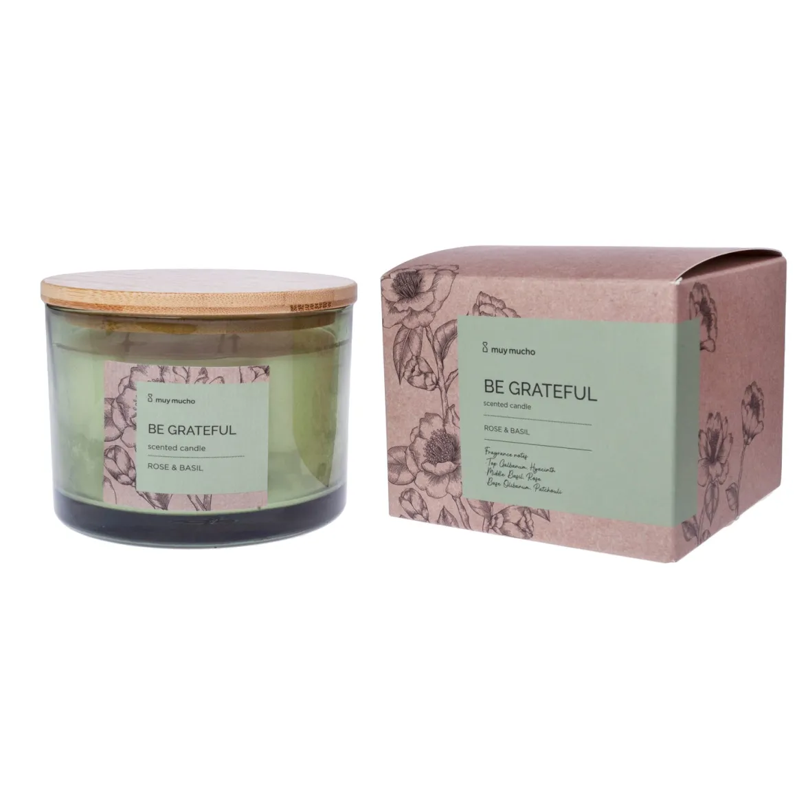 Vela grande rose & basil