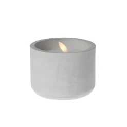 Vela led base cemento mediana