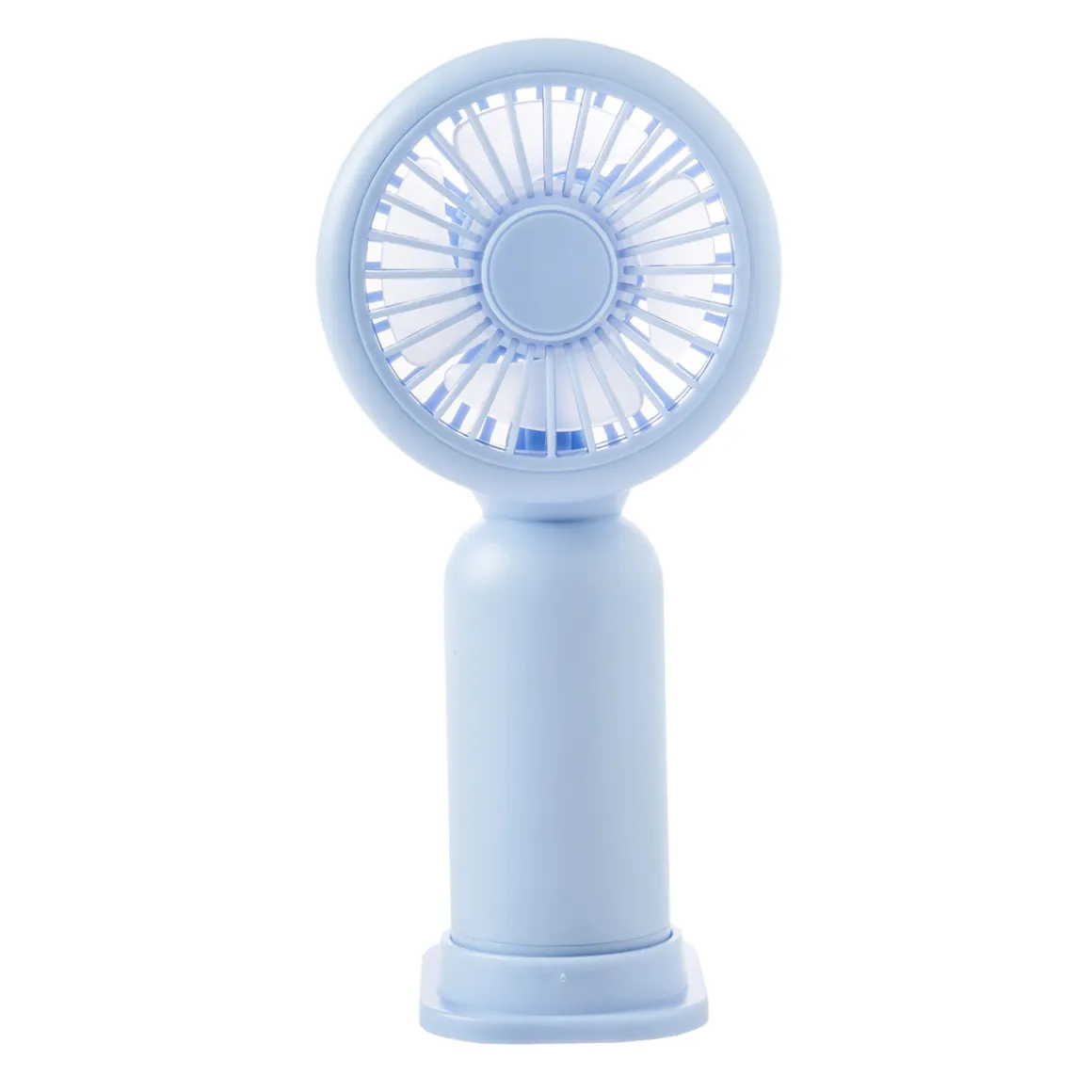 Ventilador Portátil Recargable Azul con Cable USB Tipo C